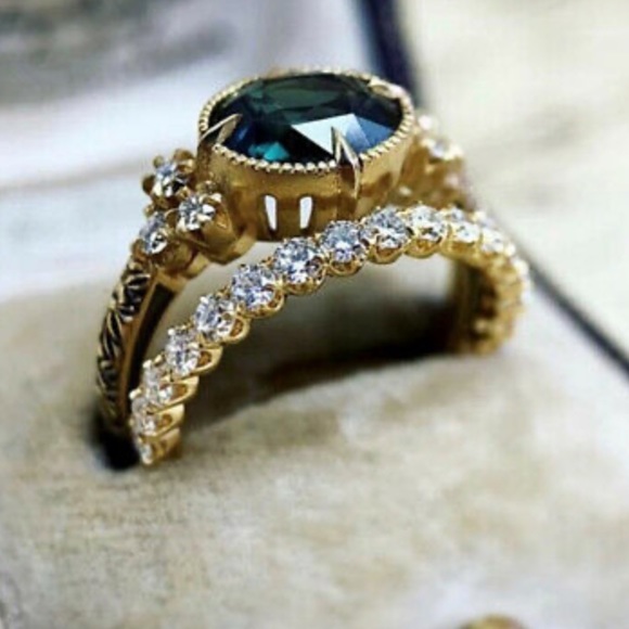 New 18k yellow gold plated Ring Set - Picture 3 of 3